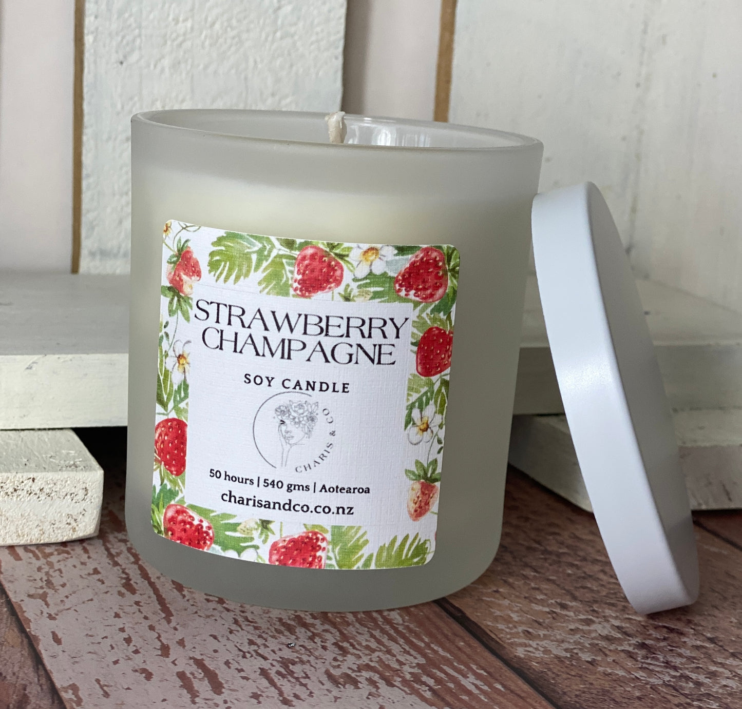 Strawberry Champagne soy candle