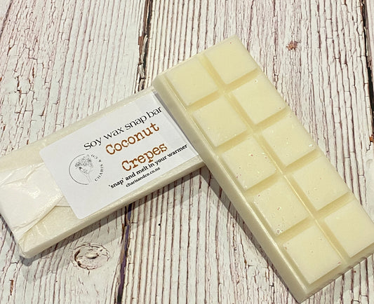 Coconut Crepes soy wax snap bar