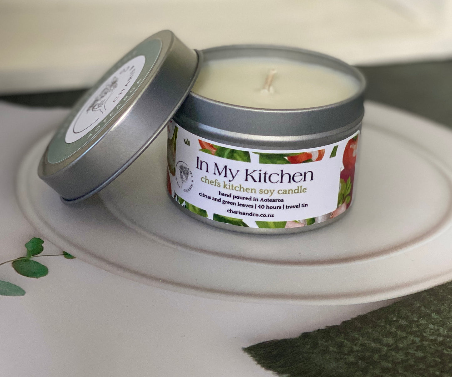 In My Kitchen Chefs travel tin soy candle