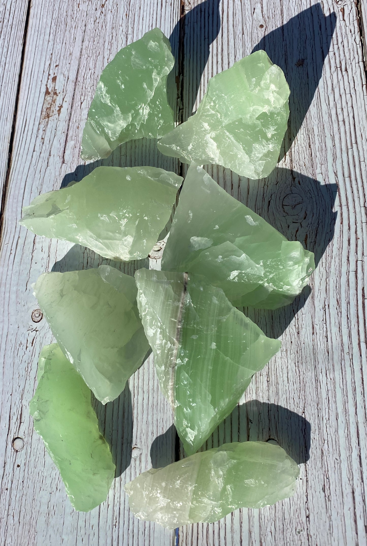 Green Calcite raw form