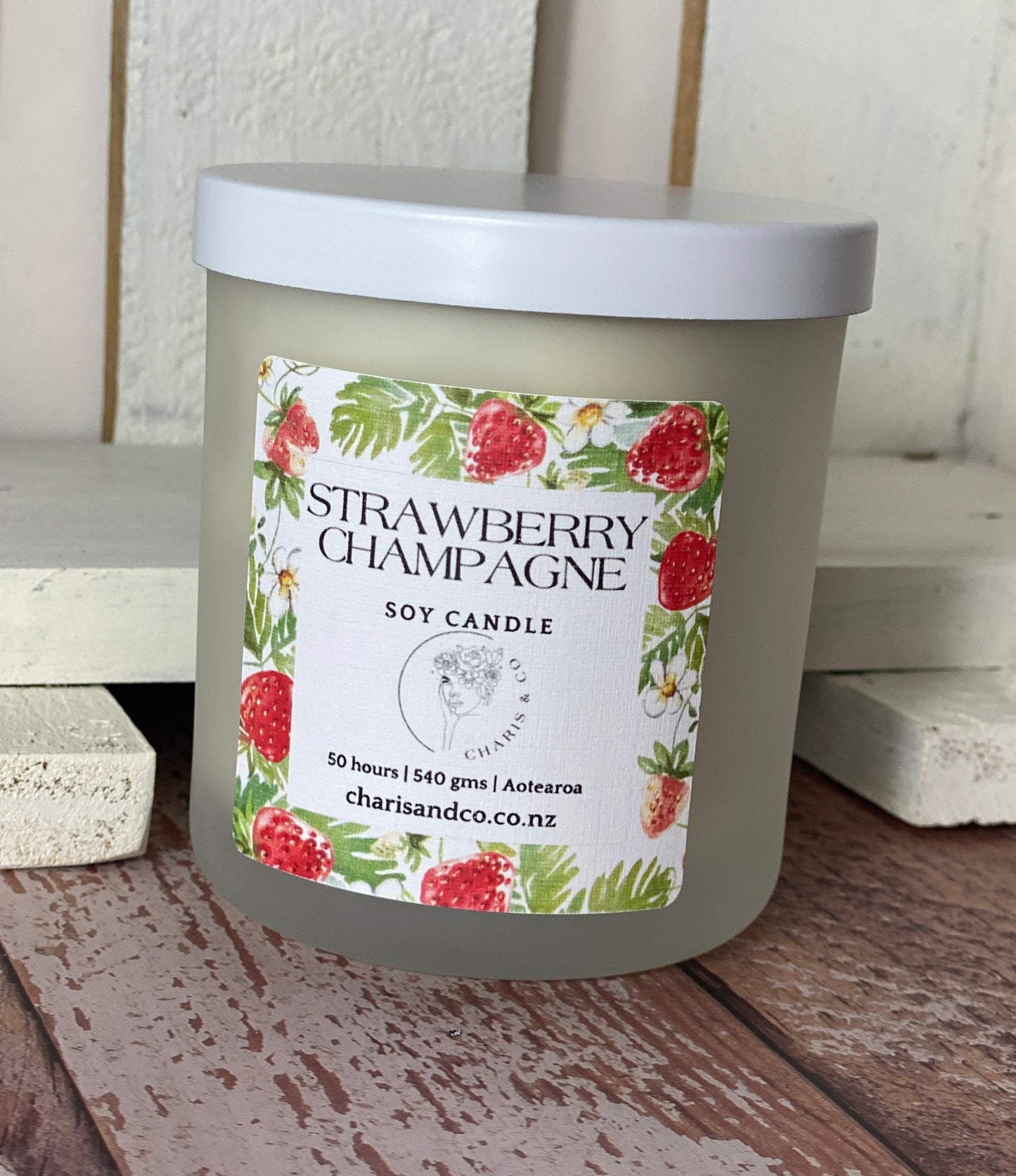 Strawberry Champagne soy candle