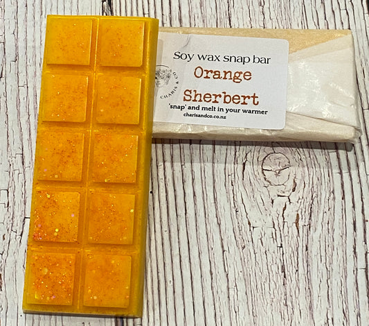 Orange Sherbert soy wax snap bar