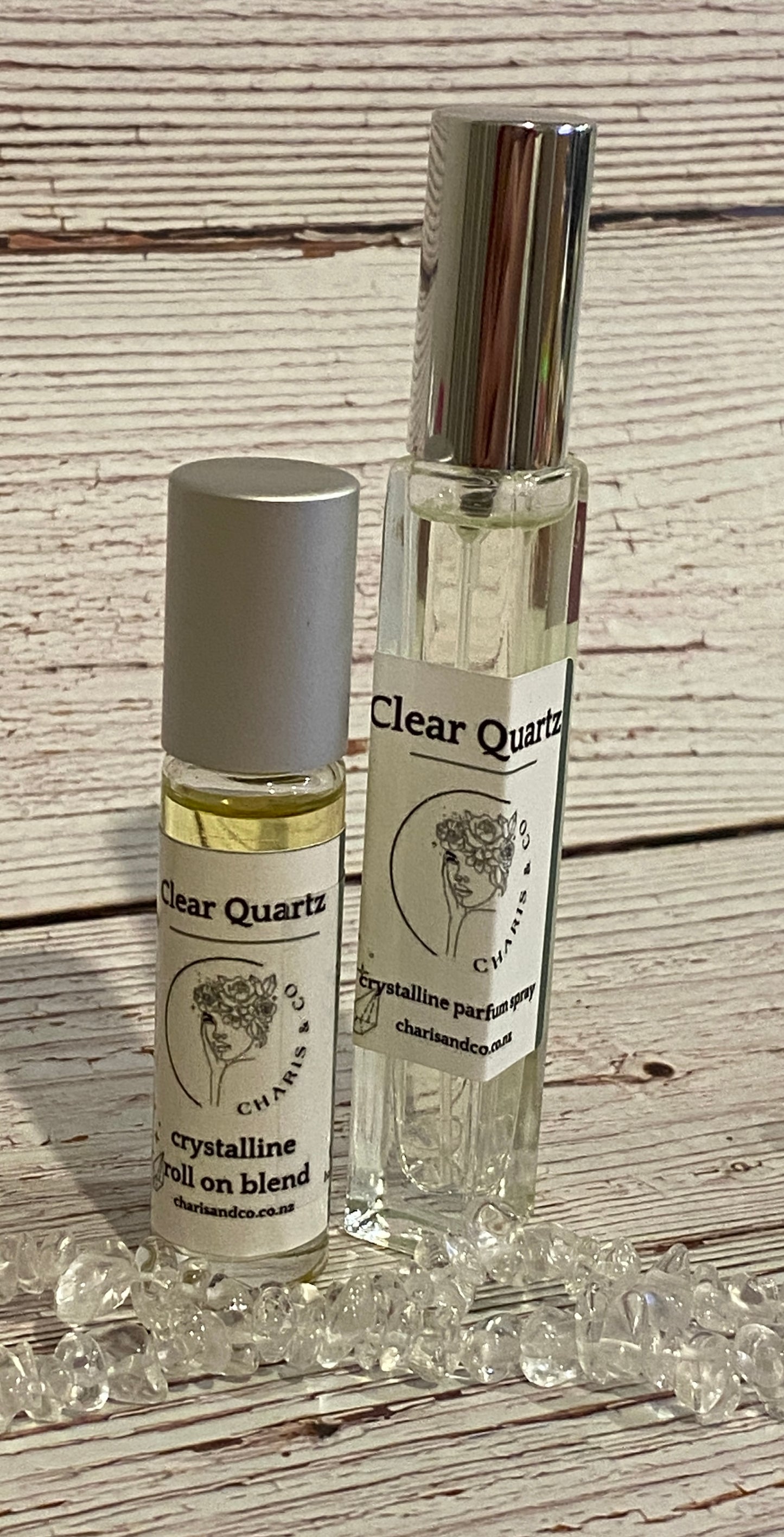 Clear Quartz sacred energy crystalline roll on perfume