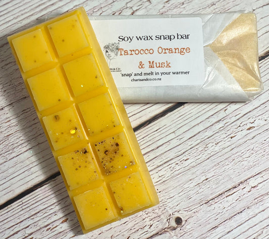 Tarocco Orange and Musk soy wax melt bar