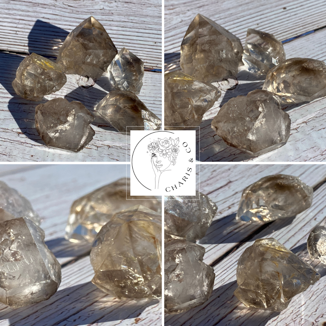 Smokey Elestial Quartz crystals