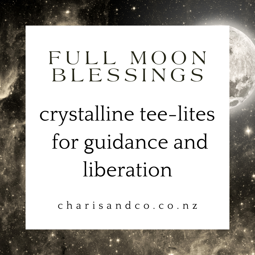 Full Moon blessings crystalline tea-lite set