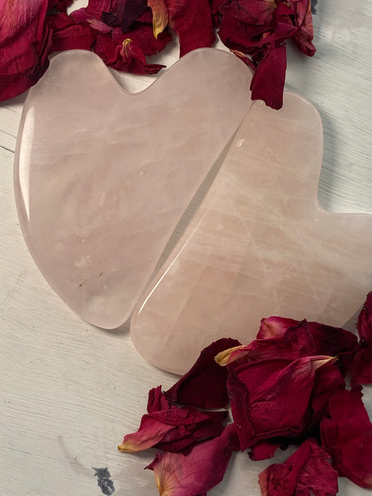 Rose Quartz Gua Sha facial tool